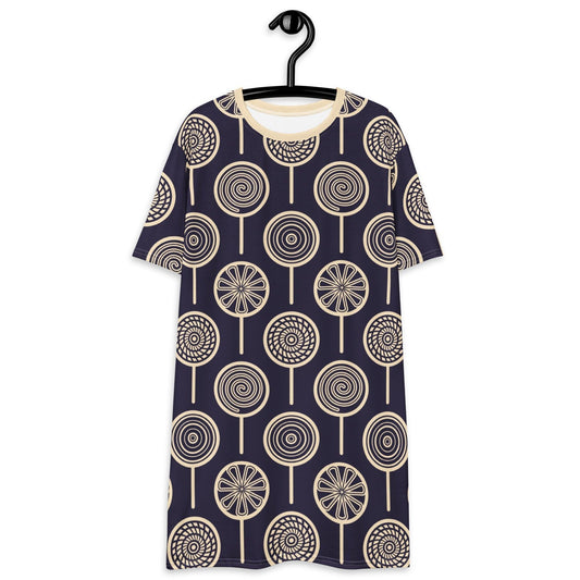 LOLLY darkblue - T-Shirt Dress | SHALMIAK
