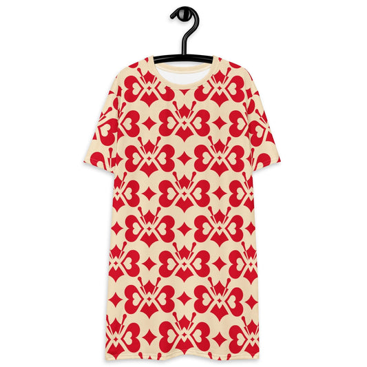 LOVE BUTTERFLY redlight - T-Shirt Dress | SHALMIAK