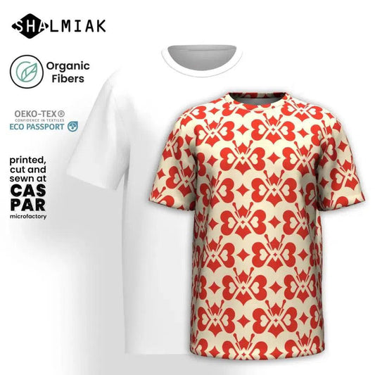 LOVE BUTTERFLY redlight - Organic Cotton T-Shirt | SHALMIAK
