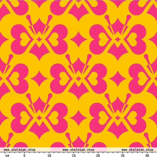 LOVE BUTTERFLY yellow pink | SHALMIAK