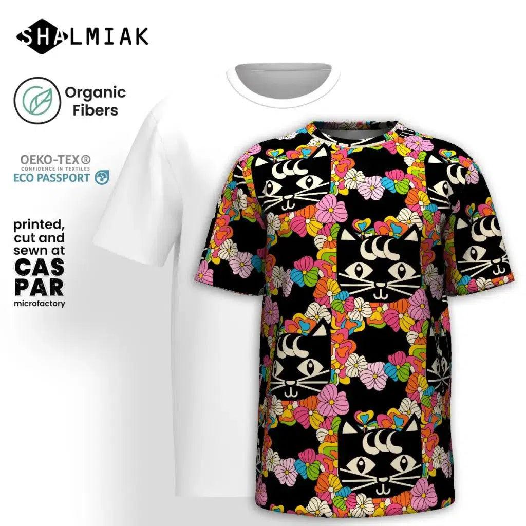 MAGICAT black - Organic Cotton T-Shirt | SHALMIAK
