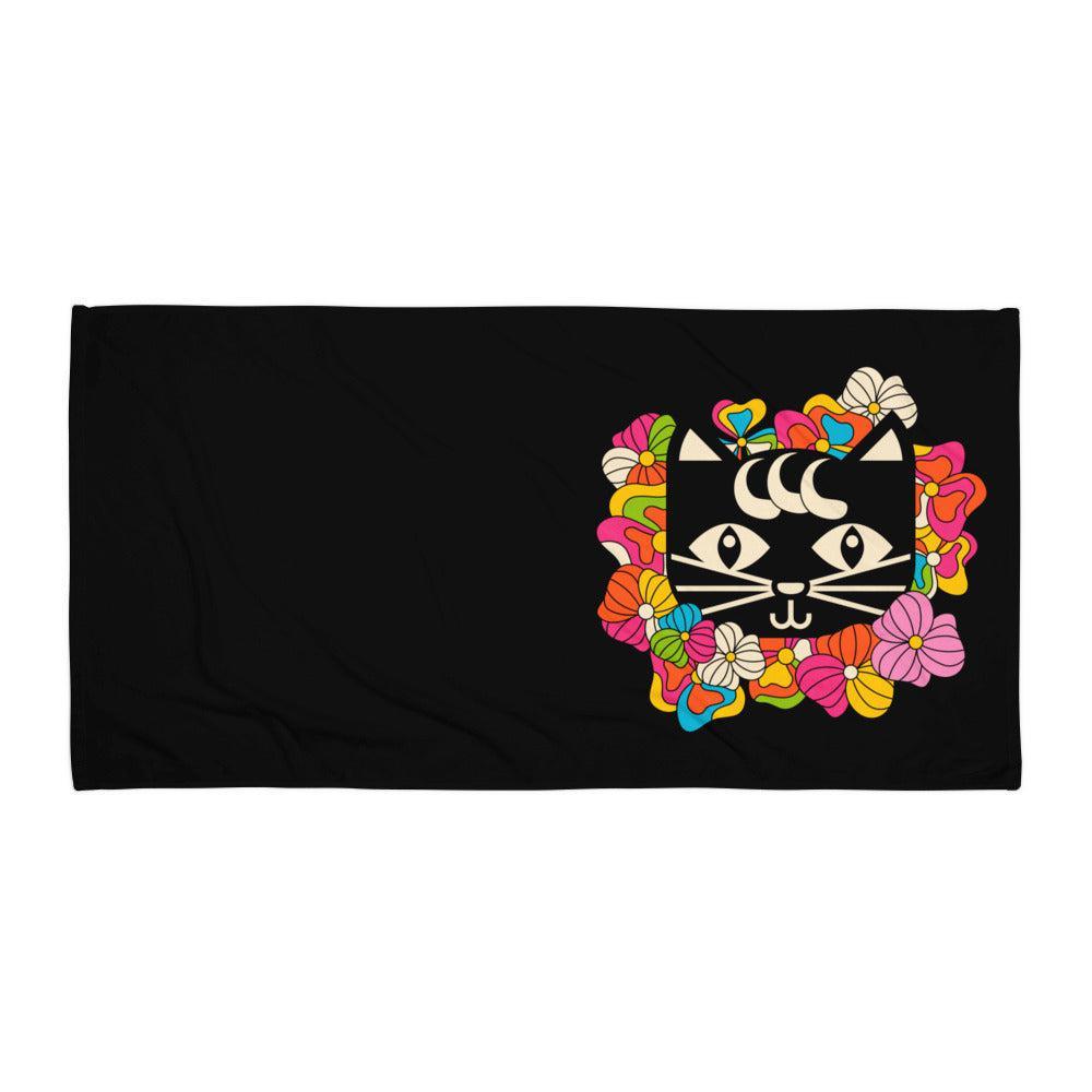 MAGICAT black (just cat) - Towel