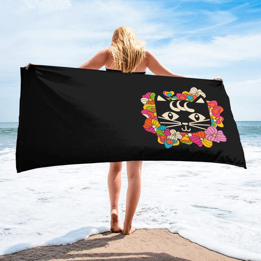 MAGICAT black (just cat) - Towel | SHALMIAK