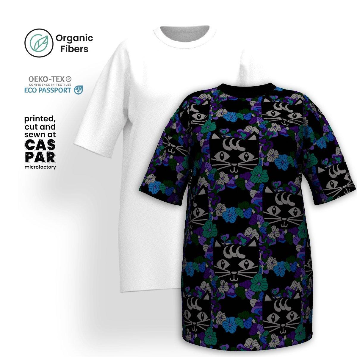 MAGICAT mystic - Organic Cotton T-Shirt Dress | SHALMIAK