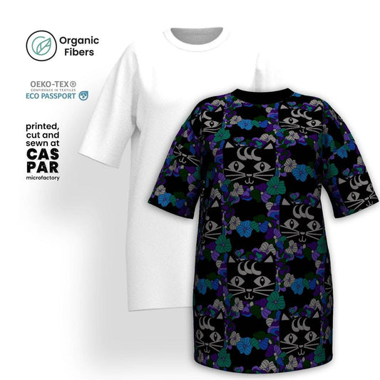MAGICAT mystic - Organic Cotton T-Shirt Dress | SHALMIAK
