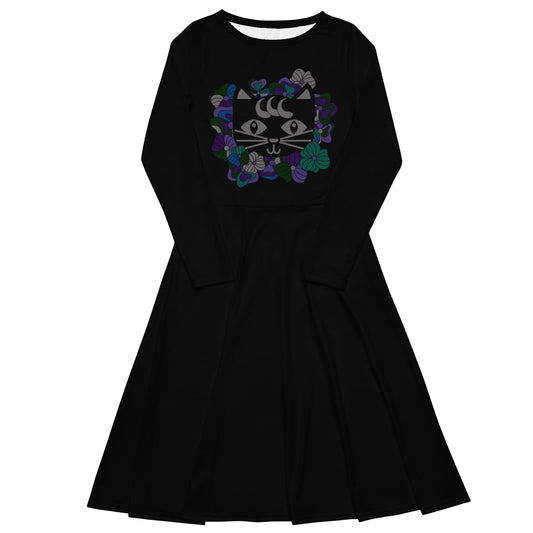 MAGICAT mystic - just cat - Midi Dress With Pockets | SHALMIAK