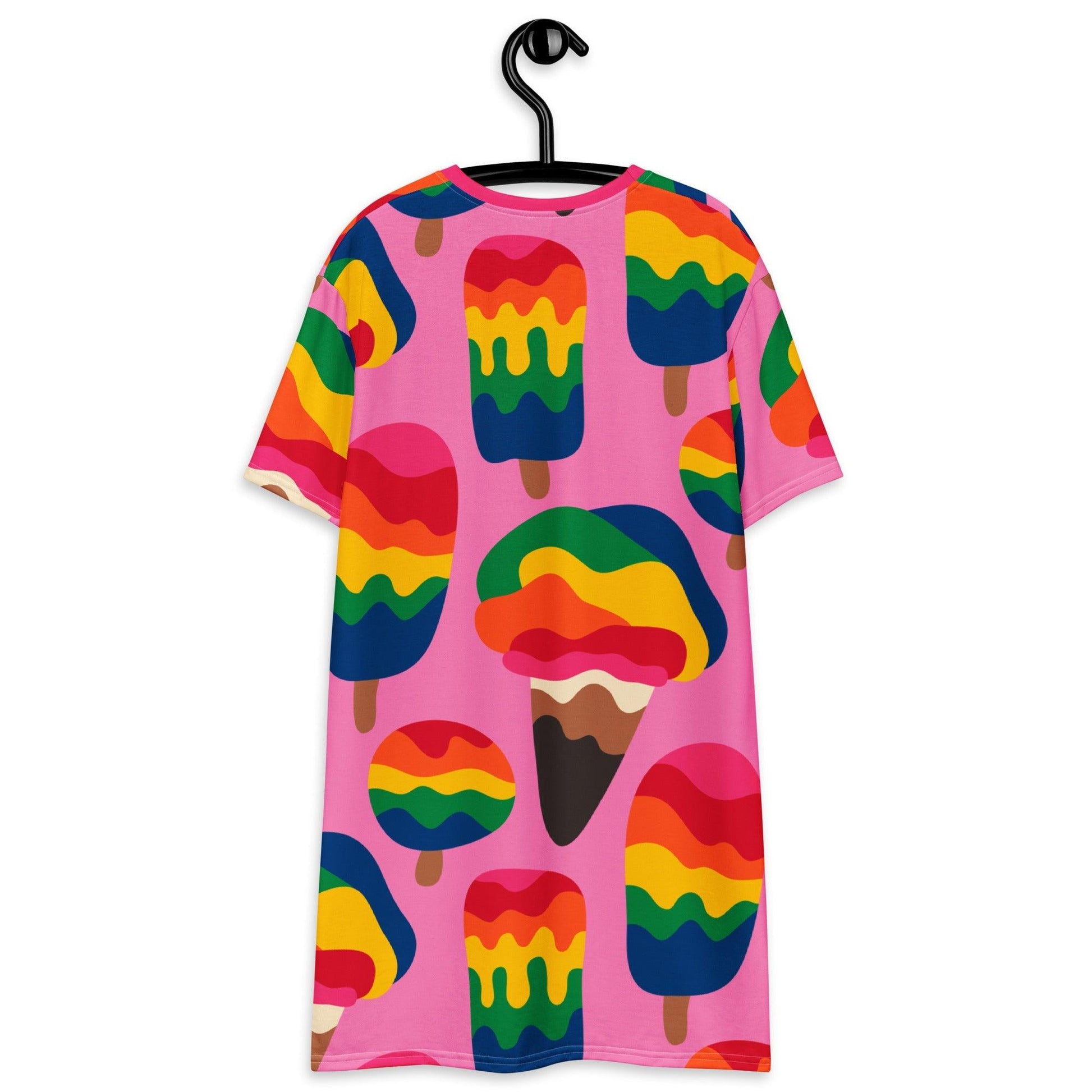 MANIC ICE pink - T-Shirt Dress | SHALMIAK