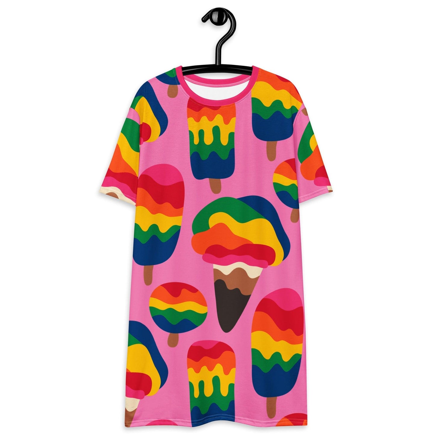 MANIC ICE pink - T-Shirt Dress | SHALMIAK