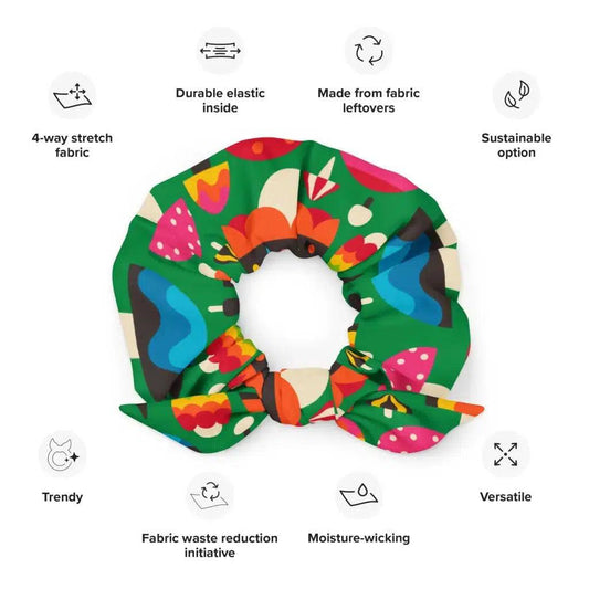 MUSHROOM MANIA green - Scrunchie | SHALMIAK