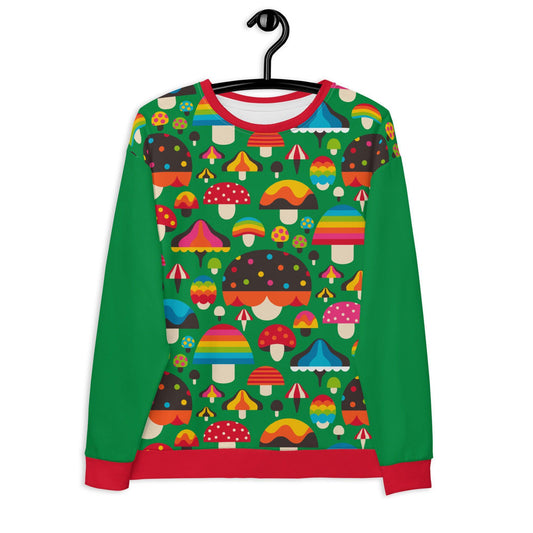 MUSHROOM MANIA green - Sweatshirt | SHALMIAK