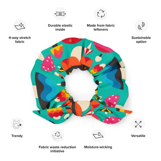 MUSHROOM MANIA mint - Scrunchie | SHALMIAK