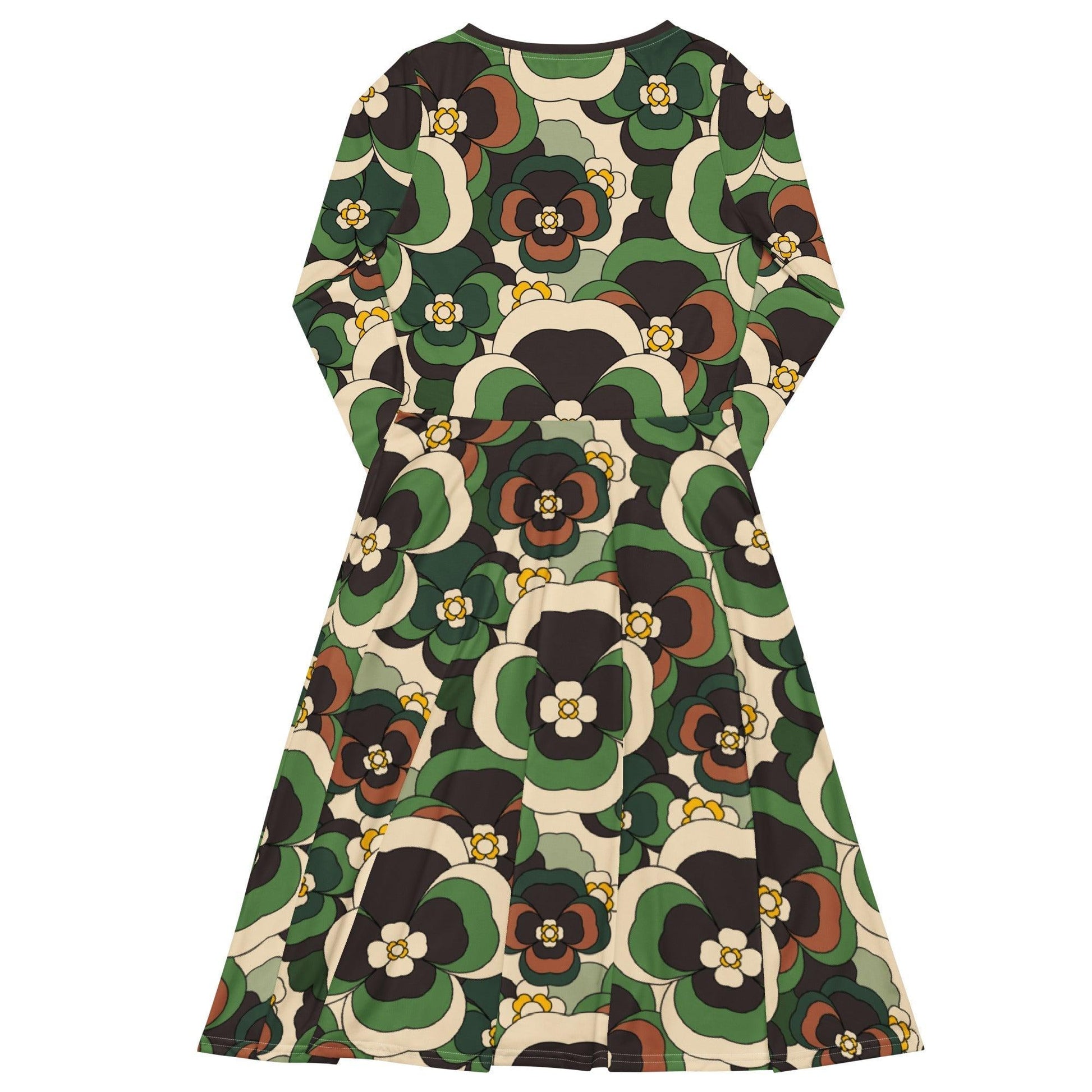 PANSY FANTASY green - Midi Dress With Pockets | SHALMIAK