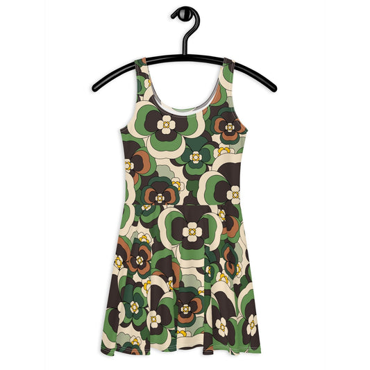 PANSY FANTASY green - Skater Dress | SHALMIAK