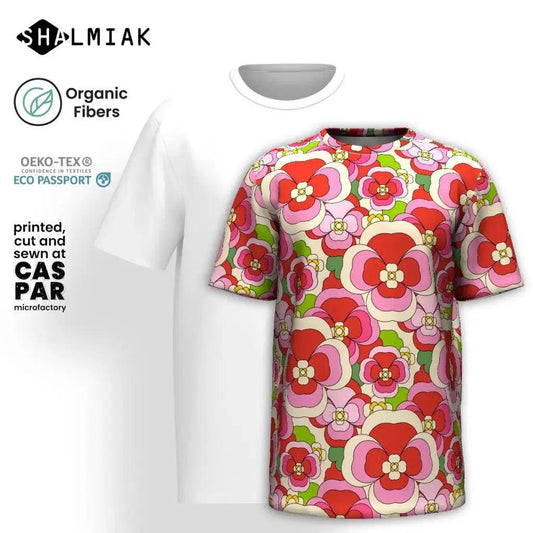 PANSY FANTASY pink - Organic Cotton T-Shirt | SHALMIAK