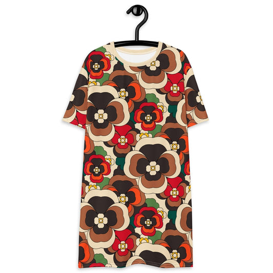 PANSY FANTASY retro - T-Shirt Dress | SHALMIAK