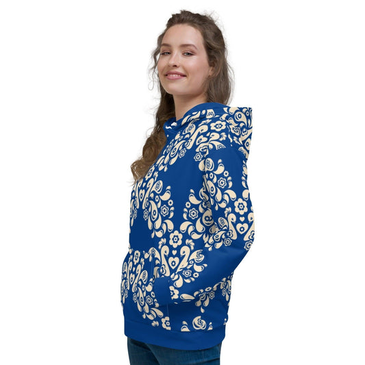 PEACOCK LOVE blue - Hoodie | SHALMIAK