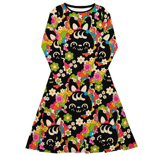 POPBUNNY black - Midi Dress With Pockets | SHALMIAK