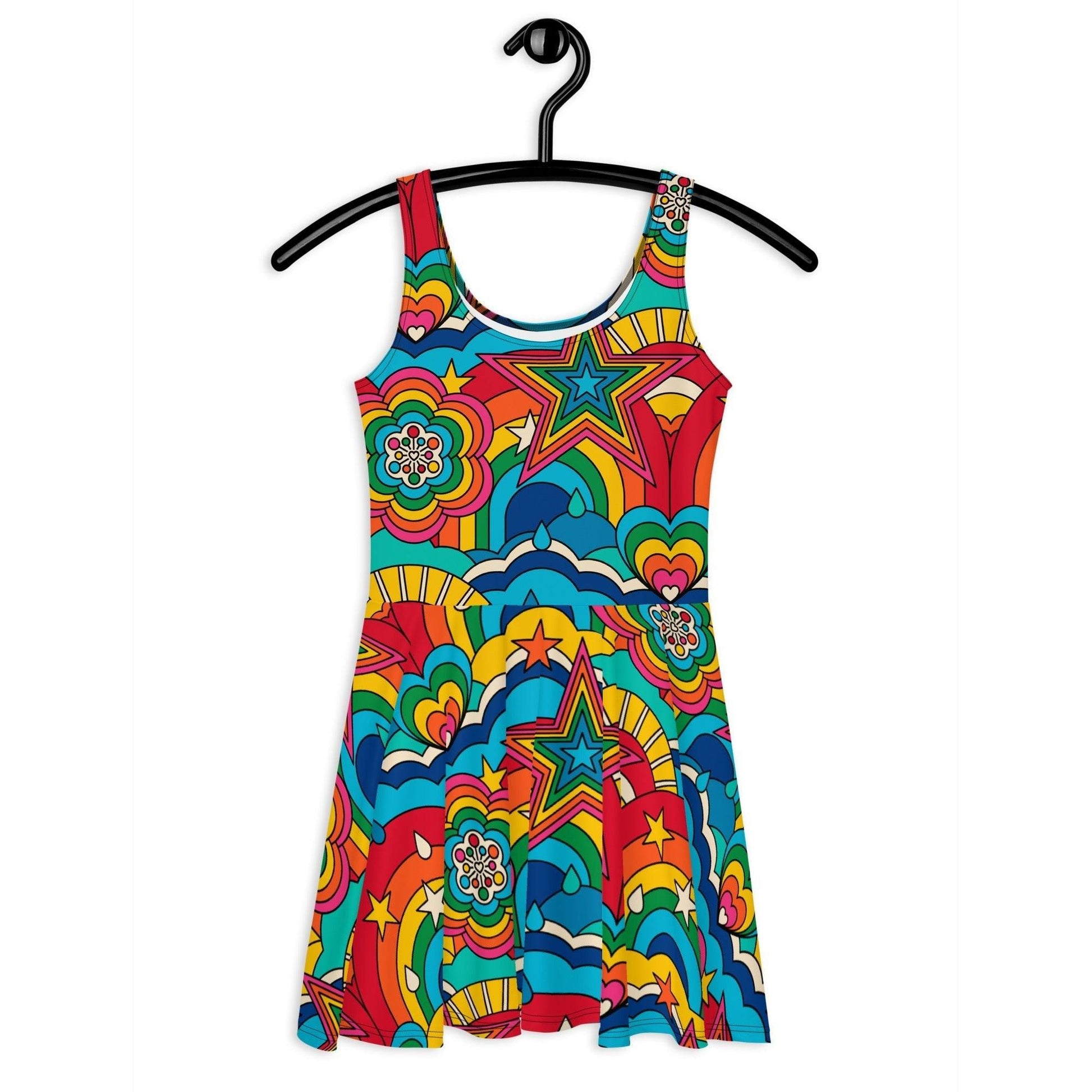 RAINBOW RAVE - Skater Dress | SHALMIAK