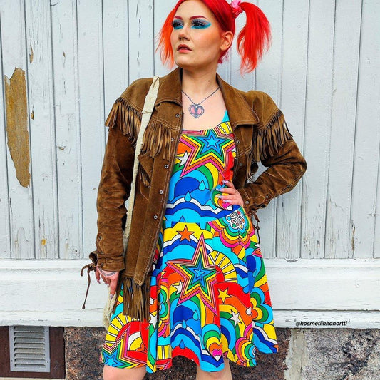 RAINBOW RAVE - Skater Dress | SHALMIAK