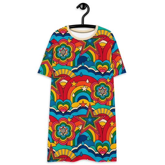 RAINBOW RAVE - T-Shirt Dress | SHALMIAK