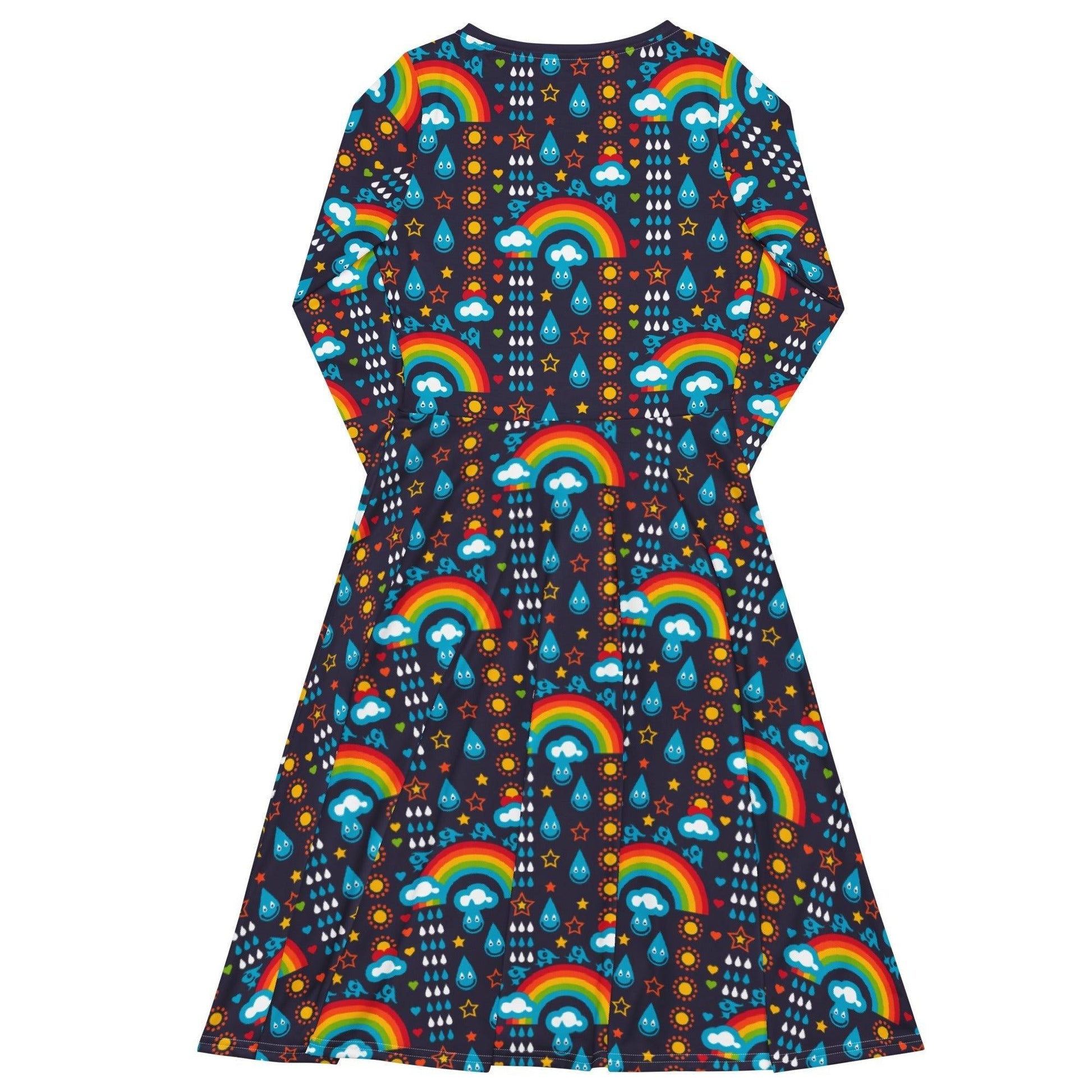 RAINBOWPHANT blue - Midi Dress With Pockets | SHALMIAK