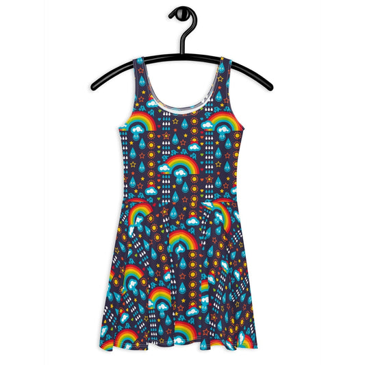 RAINBOWPHANT blue - Skater Dress | SHALMIAK