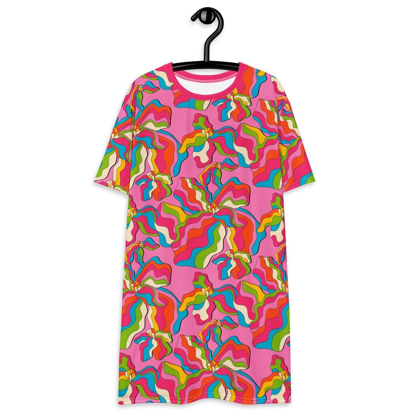 SASSY IRIS pink - T-Shirt Dress | SHALMIAK