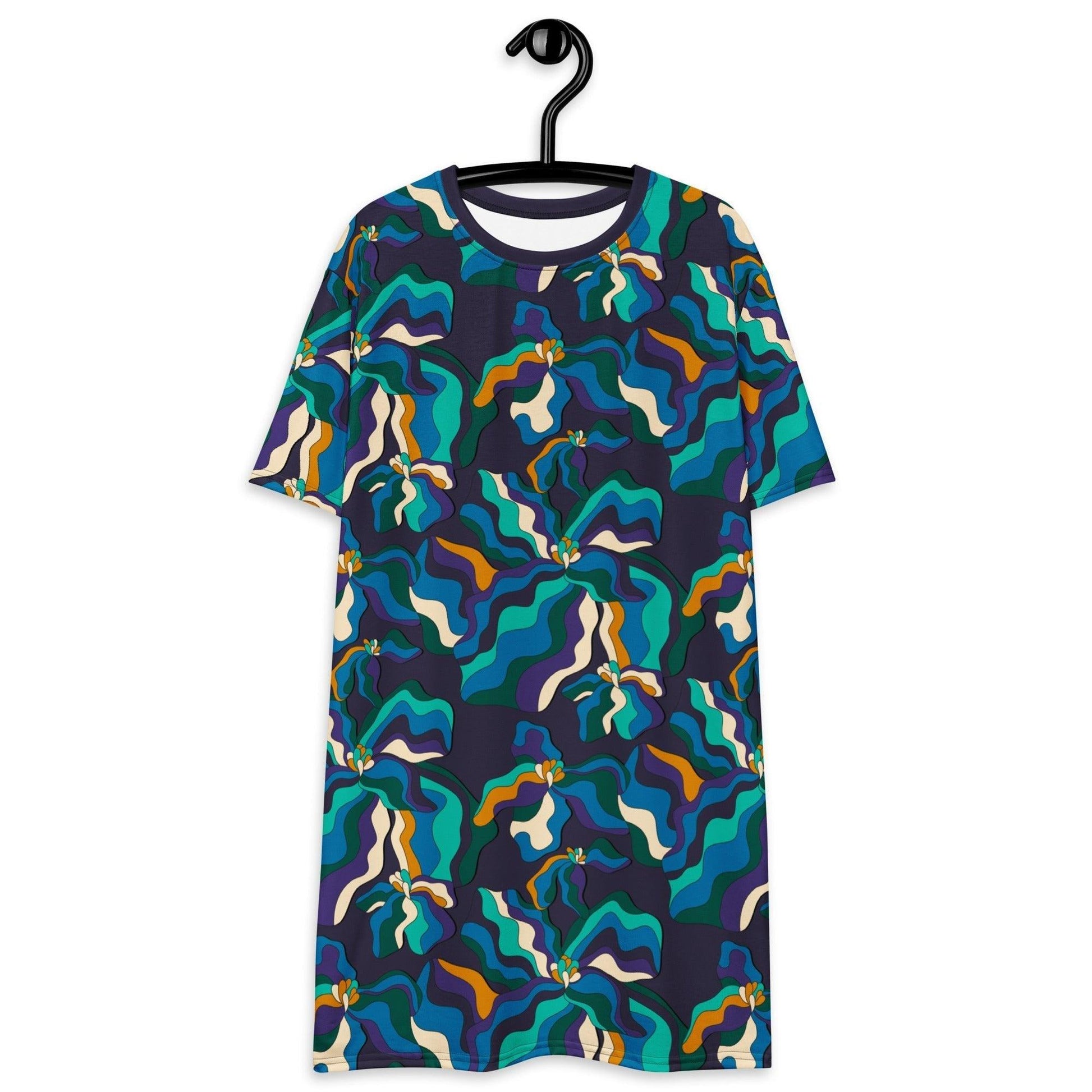 SASSY IRIS purple - T-Shirt Dress | SHALMIAK