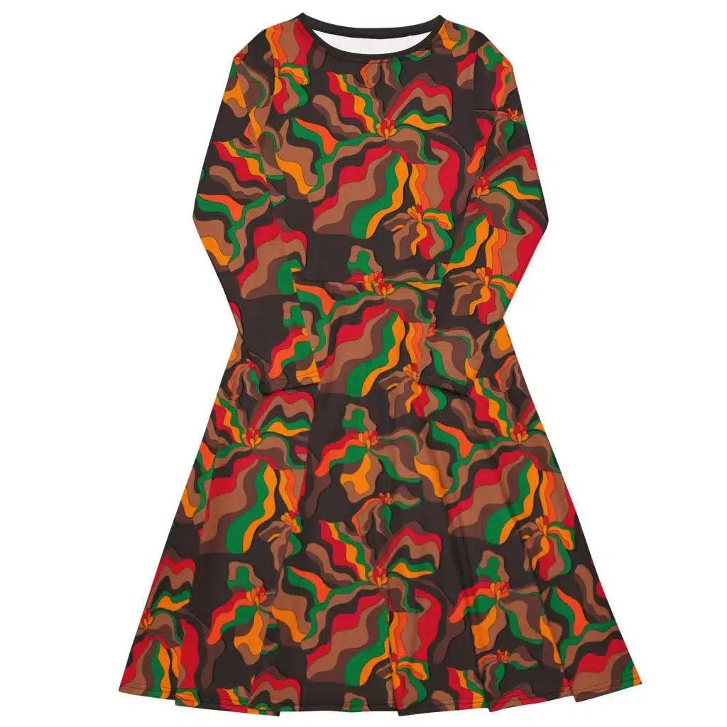 SASSY IRIS retro - Midi Dress With Pockets | SHALMIAK
