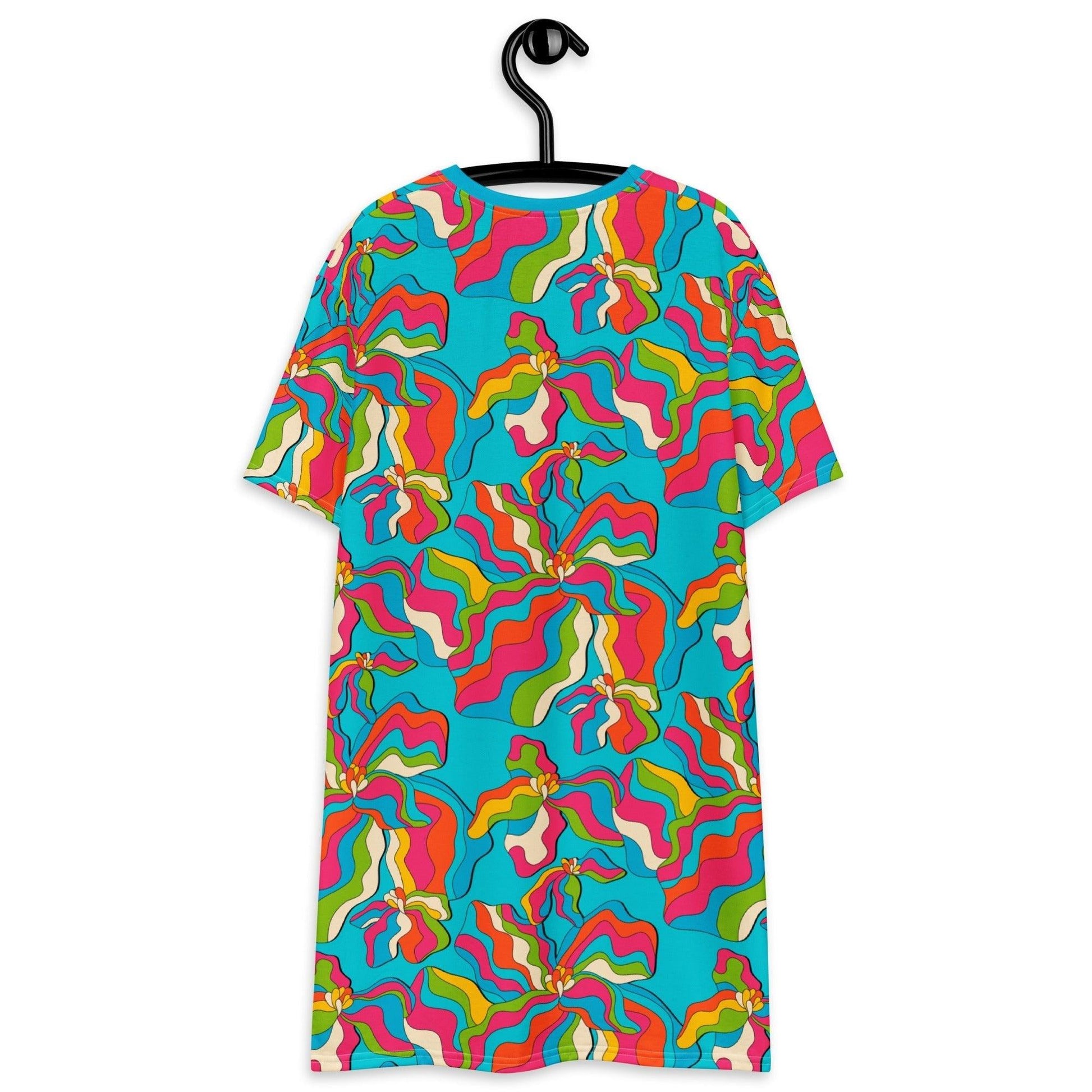 SASSY IRIS turquoise - T-Shirt Dress | SHALMIAK