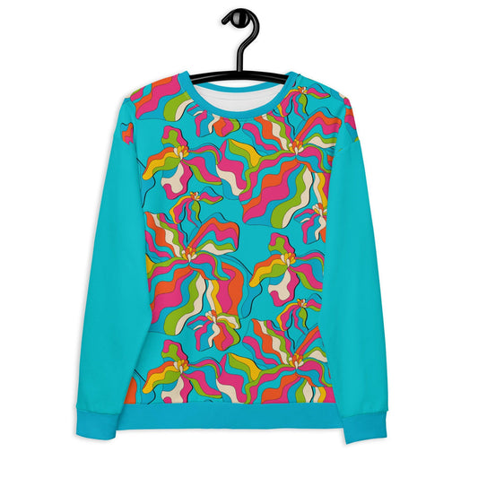 SASSY IRIS turquoise - Sweatshirt | SHALMIAK