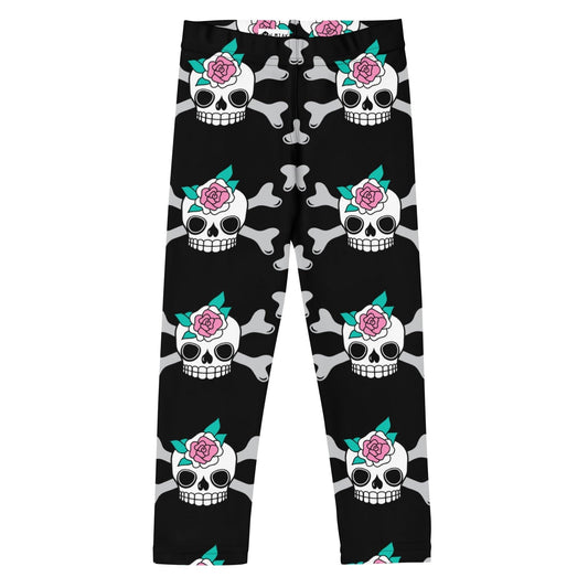SKULLROSE black -2- Kids' Leggings | SHALMIAK