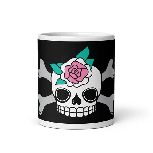 SKULLROSE black - Mug | SHALMIAK