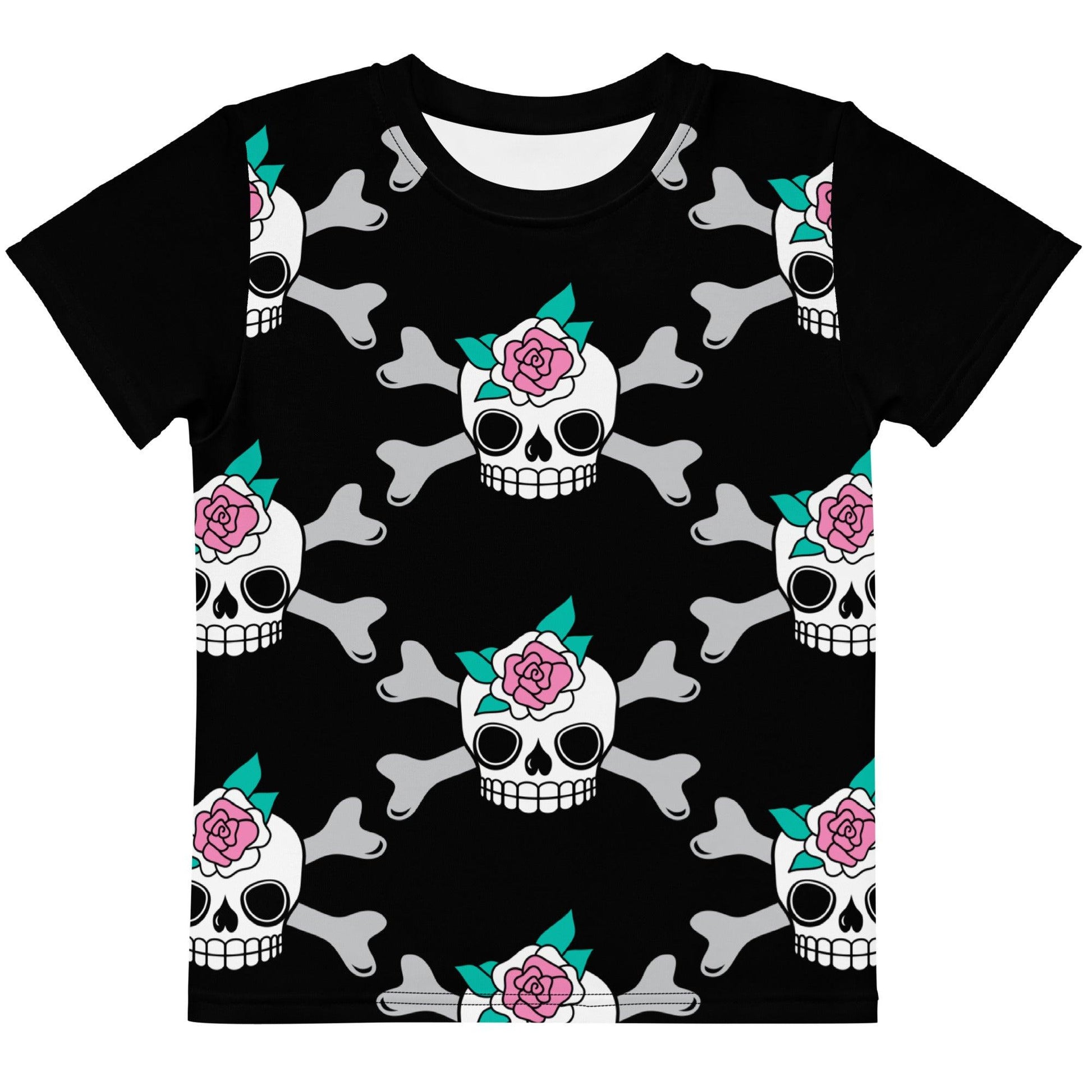 SKULLROSE black - Kids' T-Shirt | SHALMIAK