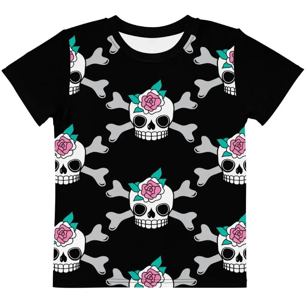 SKULLROSE black - Kids' T-Shirt | SHALMIAK