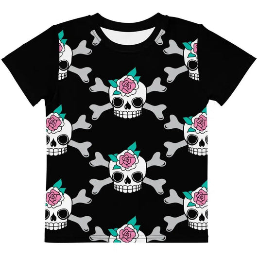 SKULLROSE black - Kids' T-Shirt | SHALMIAK