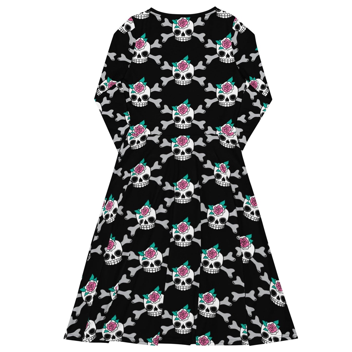 SKULLROSE black - Midi Dress With Pockets | SHALMIAK