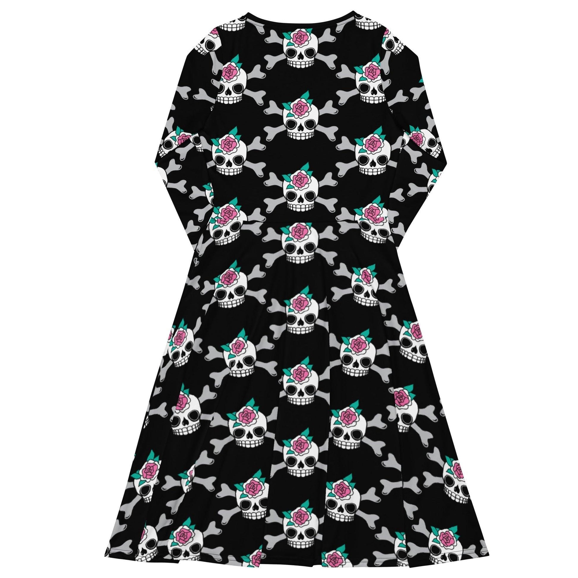 SKULLROSE black - Midi Dress With Pockets | SHALMIAK
