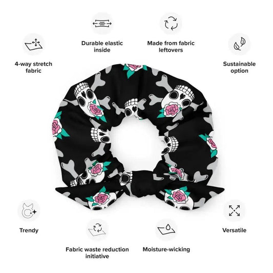 SKULLROSE black - Scrunchie | SHALMIAK