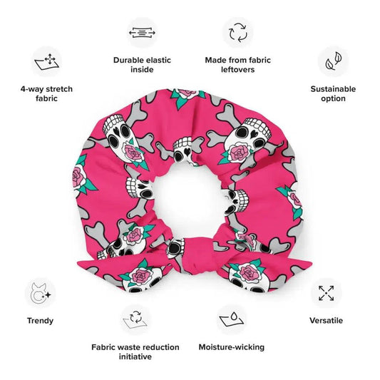 SKULLROSE pink - Scrunchie | SHALMIAK