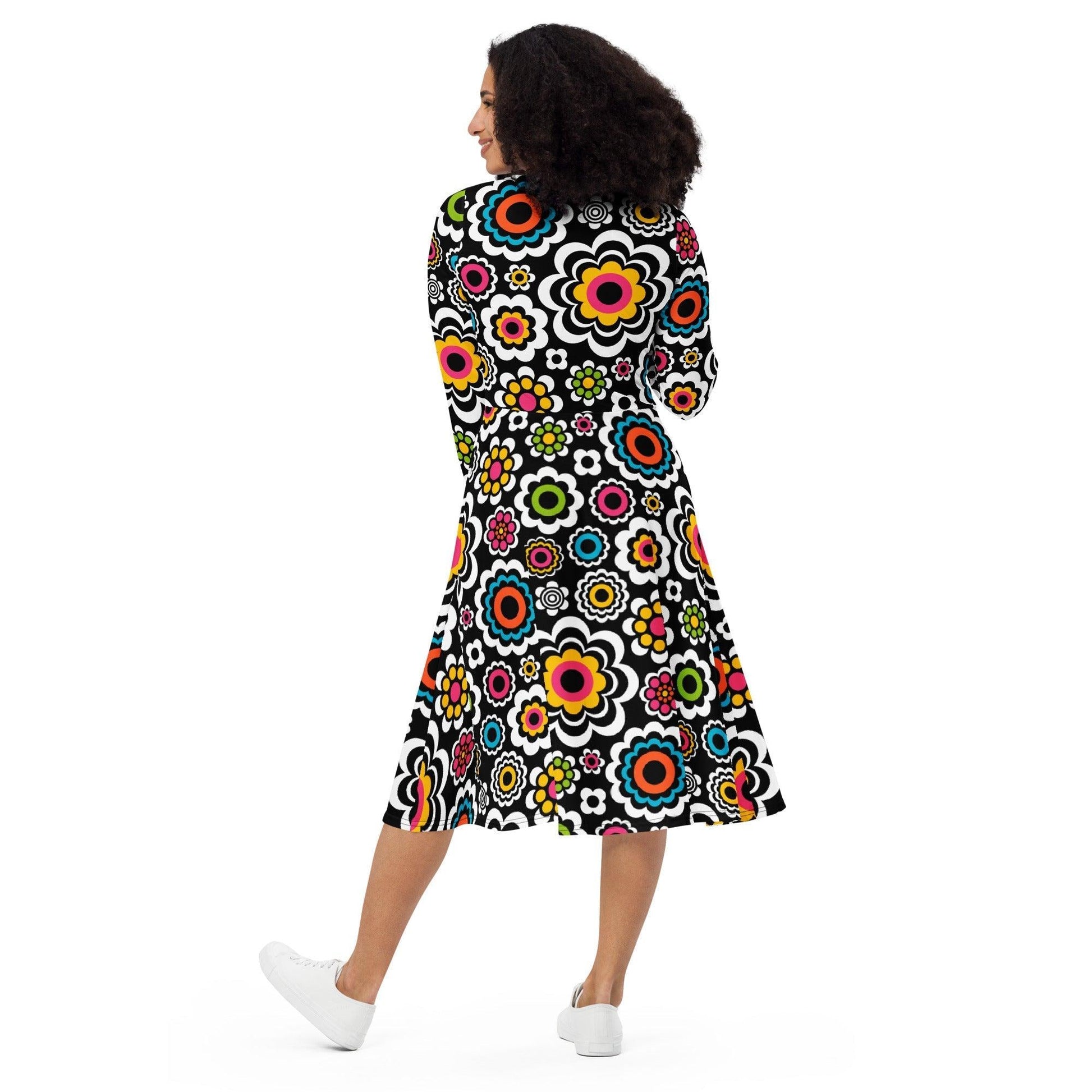 SUGAR BLOOM - Midi Dress With Pockets | SHALMIAK