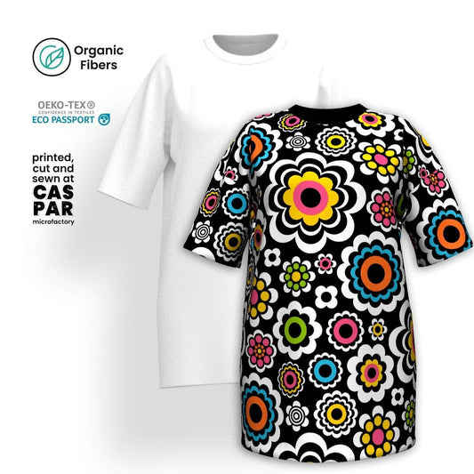 SUGAR BLOOM - Organic Cotton T-Shirt Dress | SHALMIAK