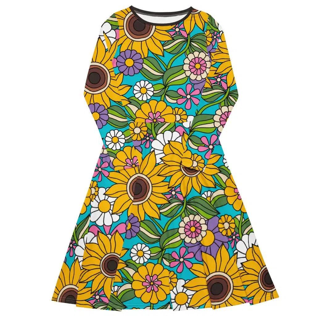 SUNDANCE turquoise - Midi Dress With Pockets | SHALMIAK