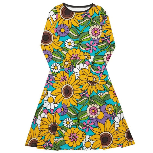 SUNDANCE turquoise - Midi Dress With Pockets | SHALMIAK