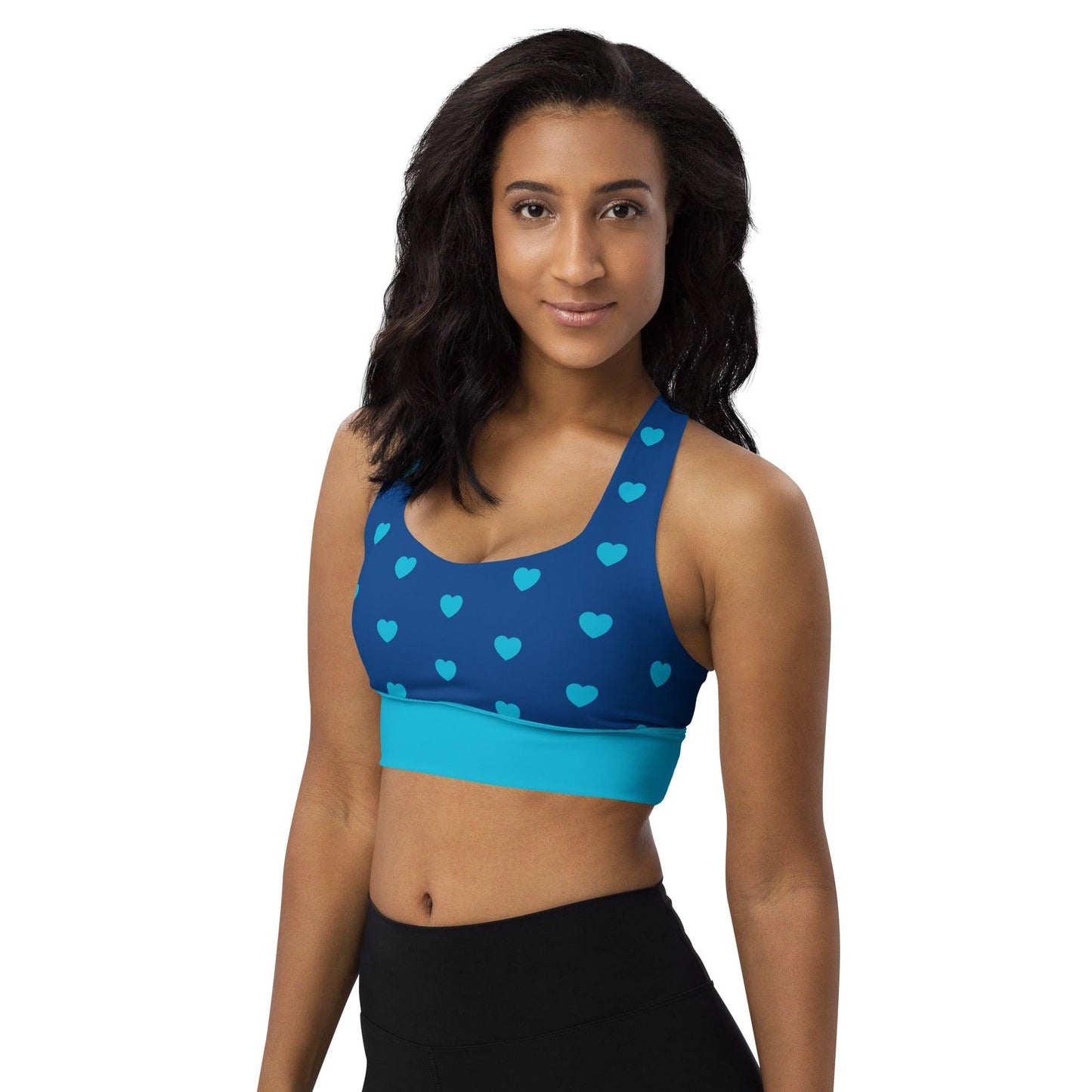 Sports Bra - HEARTS blue | SHALMIAK