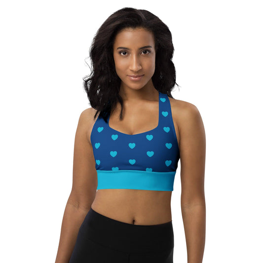 Sports Bra - HEARTS blue | SHALMIAK