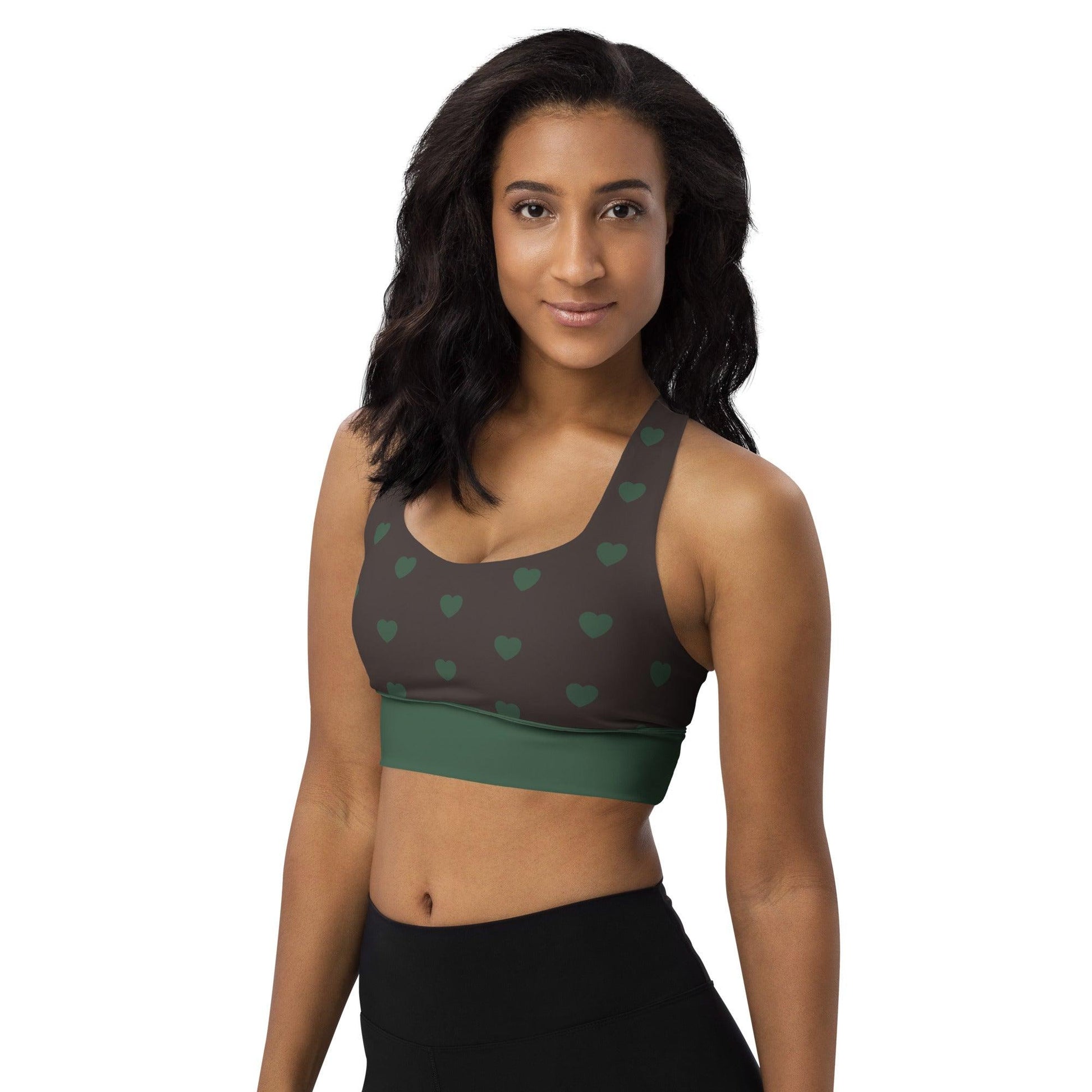 Sports Bra - HEARTS forest | SHALMIAK