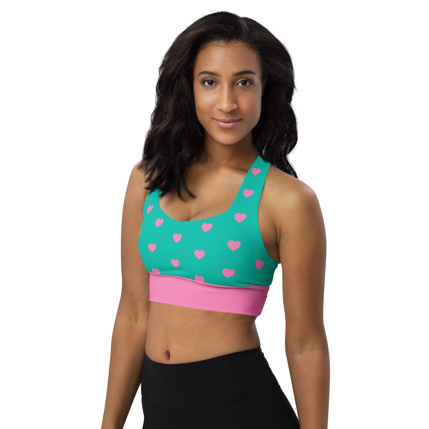Sports Bra - HEARTS pink mint | SHALMIAK
