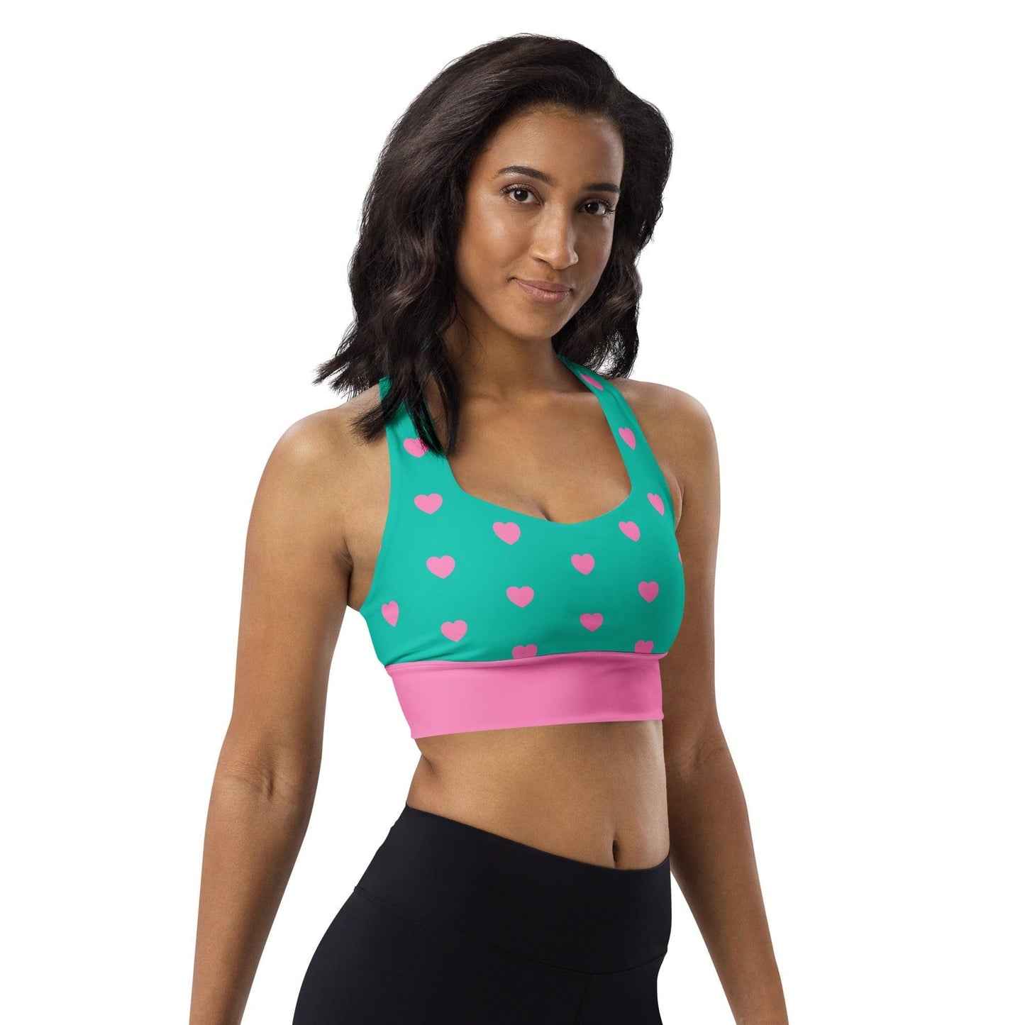 Sports Bra - HEARTS pink mint | SHALMIAK