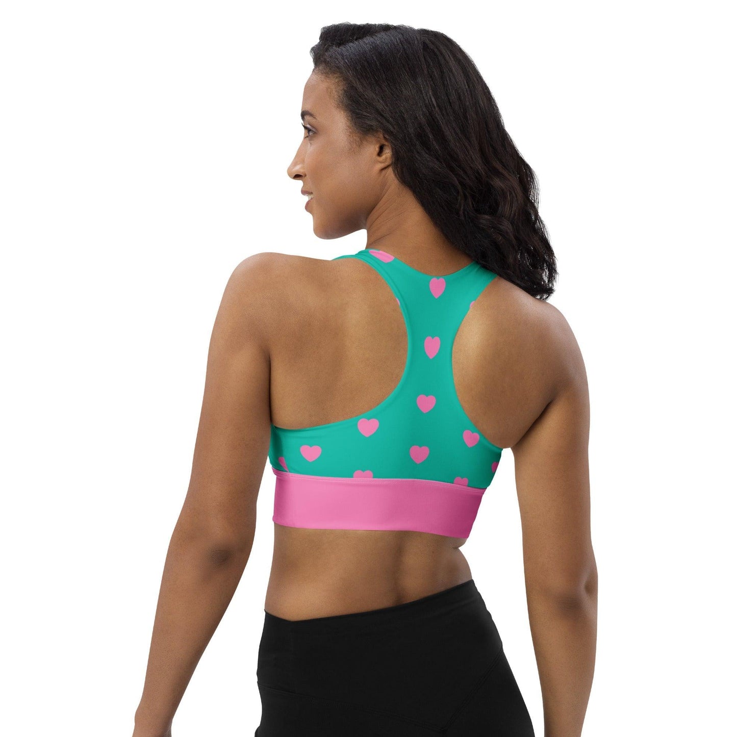 Sports Bra - HEARTS pink mint | SHALMIAK